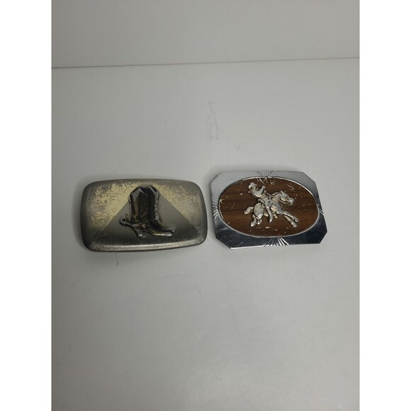 Vintage Western Rodeo Cowboy Belt Buckle Lot - Picture 1 of 5